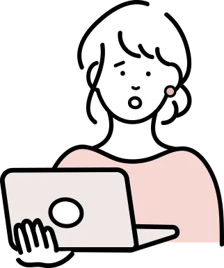 住宅ローンで悩んでいる女性イラスト