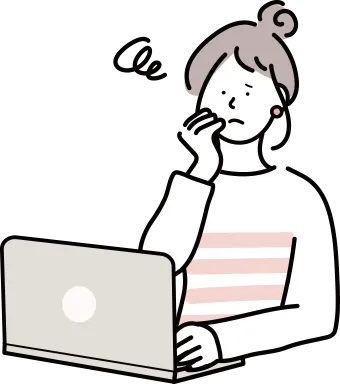 遺品整理で悩むイラスト