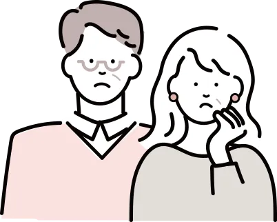 遠方で管理できず悩むイラスト